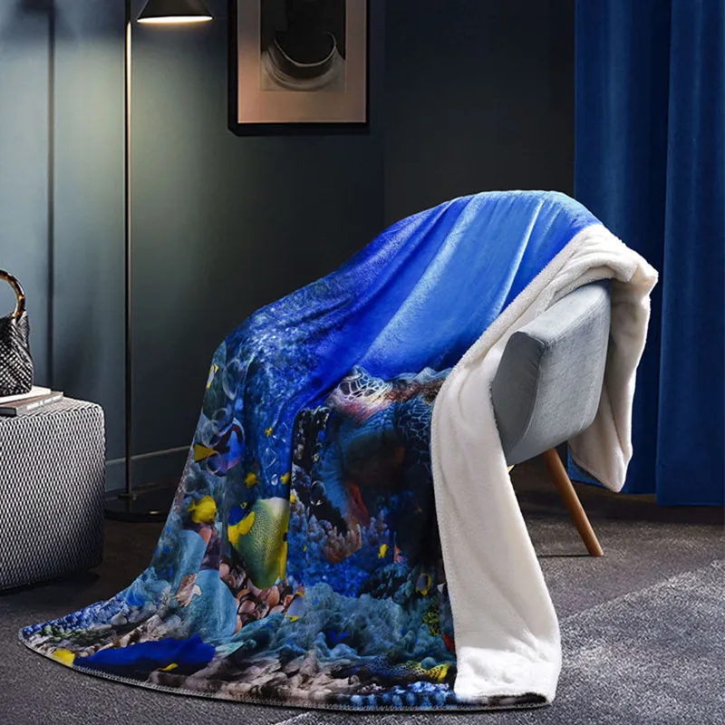 3D marine digital three-dimensional printing baby velvet double blanket blanket blanket
3D marine digital three-dimensional printing baby velvet double blanket blanket blanket