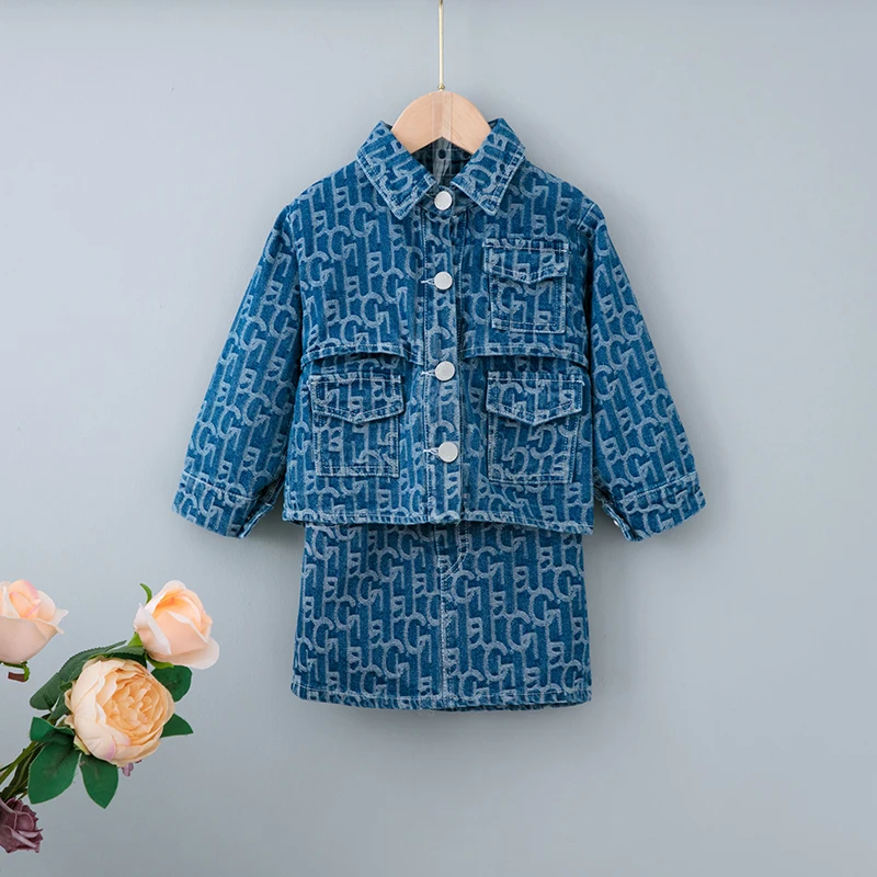 Kids Clothes Girls 2022 New Fall Spring Fashion Long-sleeved Denim Top & Denim Skirt Two-piece Suit Girls Boutique Outfits
Kids Clothes Girls 2022 New Fall Spring Fashion Long-sleeved Denim Top & Denim Skirt Two-piece Suit Girls Boutique Outfits