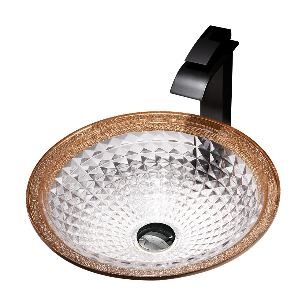 Diamond Crystal Wash Basin Oval Countertop Sinks European Style Bathroom Sink Black Faucet Embossed Face Basin Gold Vanity Sink
Diamond Crystal Wash Basin Oval Countertop Sinks European Style Bathroom Sink Black Faucet Embossed Face Basin Gold Vanity Sink