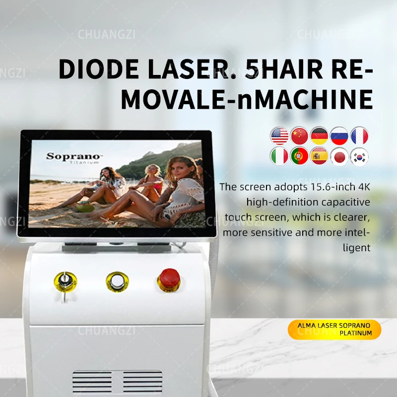 High quality 1800W 15bar two-year warranty laser diode 808 laser Alma soprano ice price diodo laser hair removal equipment
High quality 1800W 15bar two-year warranty laser diode 808 laser Alma soprano ice price diodo laser hair removal equipment