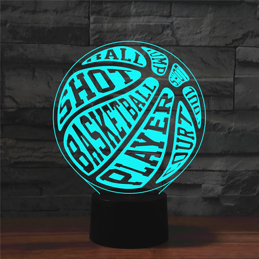 7 Colors Basketball 3D Lamp usb LED Night Lights Kids Touch Table Lamp for Living Room Bedroom Decoration Lighting Kis Gift Toy
7 Colors Basketball 3D Lamp usb LED Night Lights Kids Touch Table Lamp for Living Room Bedroom Decoration Lighting Kis Gift Toy