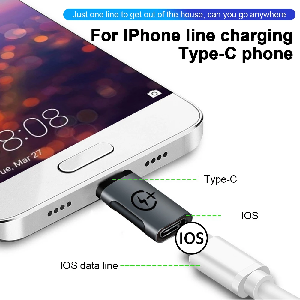 2 in 1 Type-C Adapter iOS to Type C Charging Converter Data Transmission Connector for Huawei for iPhone Smartphone
2 in 1 Type-C Adapter iOS to Type C Charging Converter Data Transmission Connector for Huawei for iPhone Smartphone