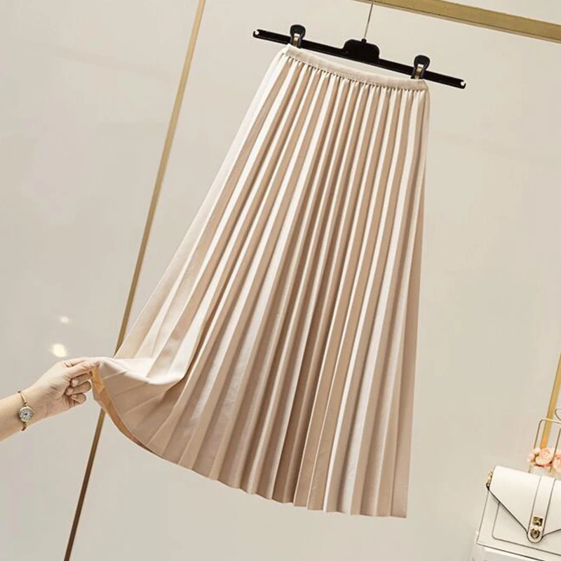 2019 New Spring Winter Vintage Fashion Pleated Skirt Women Elegant Knitted Skirt Office Lady High Waist A-Line Long Skirts yy463
2019 New Spring Winter Vintage Fashion Pleated Skirt Women Elegant Knitted Skirt Office Lady High Waist A-Line Long Skirts yy463