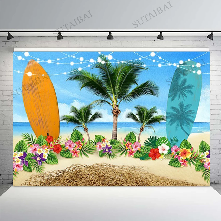 Surfboard Backdrop Newborn Kids Birthday Party Background Summer Blue Sea Palm Tree Flowers Photo Background Photography Studio
Surfboard Backdrop Newborn Kids Birthday Party Background Summer Blue Sea Palm Tree Flowers Photo Background Photography Studio