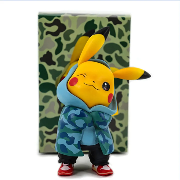 Pokemon Toy Tide Clothes Camouflage Pikachu Hand-made Green Model Boxed Anime Doll Hand-made Model Decoration Gifts for Children
Pokemon Toy Tide Clothes Camouflage Pikachu Hand-made Green Model Boxed Anime Doll Hand-made Model Decoration Gifts for Children