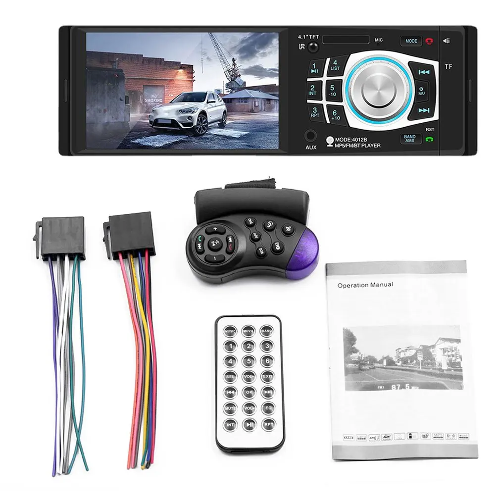 4.1 Inch Car MP5/MP4/MP3 Player Radio Card U Disk Wireless Reversing Rear View High-definition Image
4.1 Inch Car MP5/MP4/MP3 Player Radio Card U Disk Wireless Reversing Rear View High-definition Image