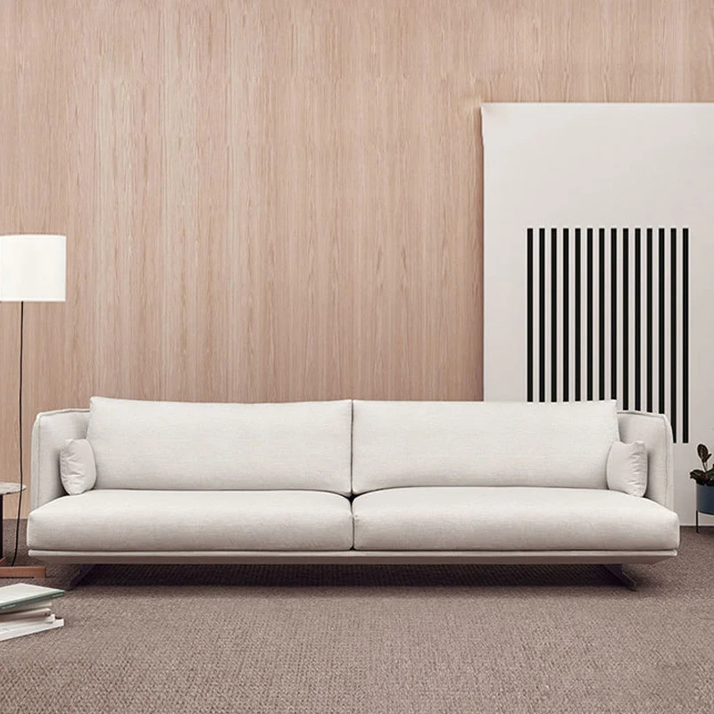 

Нордический тканевый диван, современный минималистичный диван для гостиной, Сосновая рама из массива дерева + губка для подушки + латекс + ль...