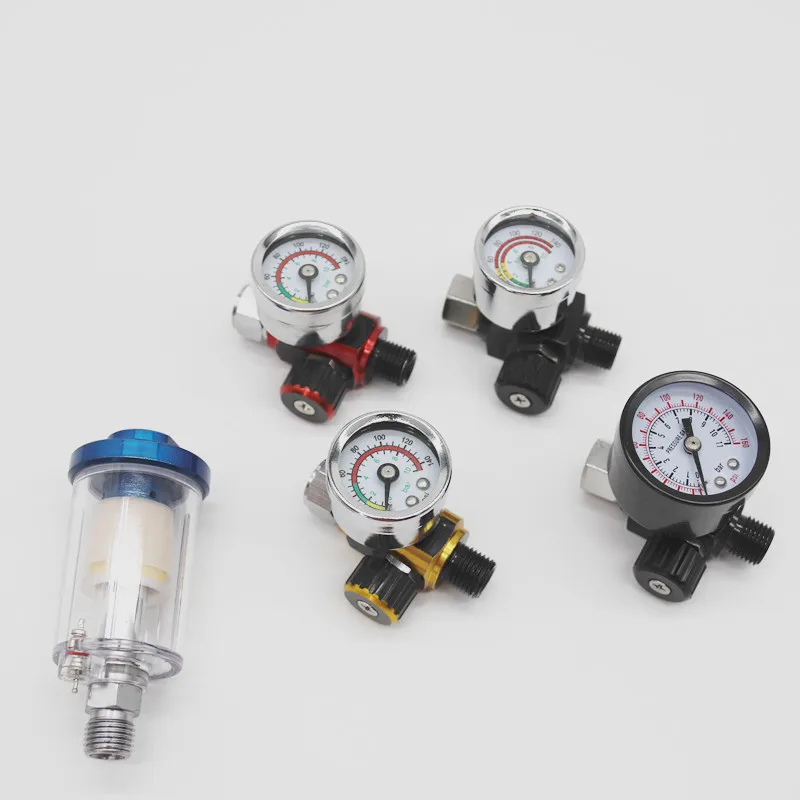 Spray Gun Air Regulator & In-line Water Trap Filter Tool & Adapter Pneumatic Spray Gun air filter Pressure Regulator Gauge
Spray Gun Air Regulator & In-line Water Trap Filter Tool & Adapter Pneumatic Spray Gun air filter Pressure Regulator Gauge