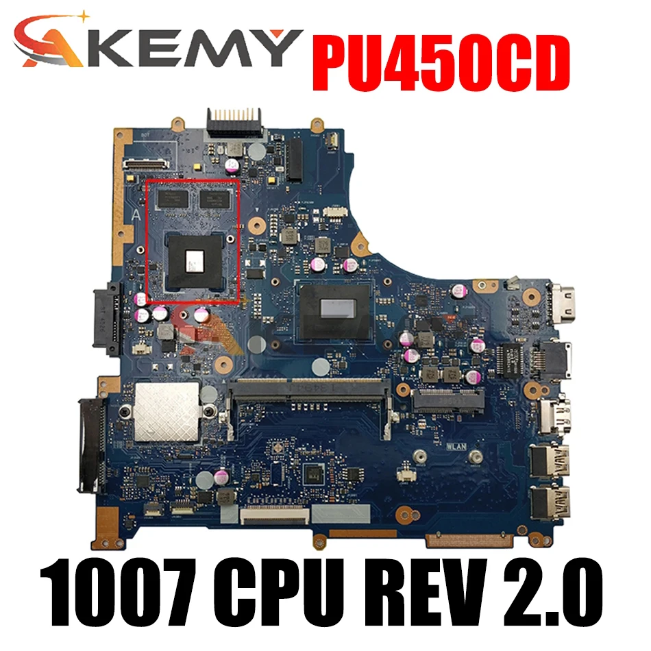 Материнская плата PU450CD с процессором 1007, материнская плата REV 2,0 для ASUS PU450CD PU450C, материнская плата ноутбука 100%, протестированная работа
Материнская плата PU450CD с процессором 1007, материнская плата REV 2,0 для ASUS PU450CD PU450C, материнская плата ноутбука 100%, протестированная работа