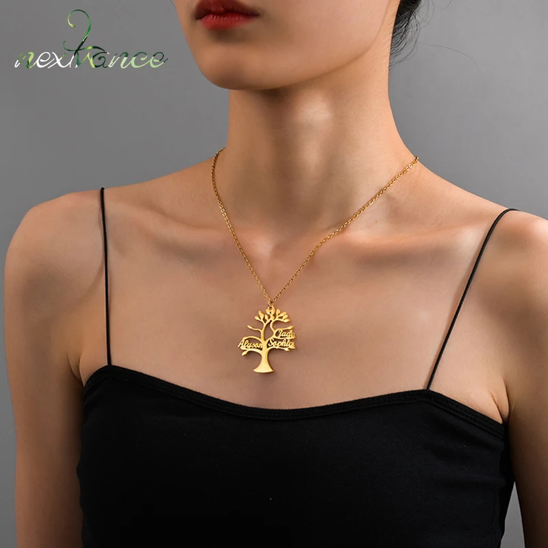 Nextvance Classic Custom Name Stainless Steel Necklace Three Personalized Pendant Necklaces Women's Neck Chain Jewelry Gift
Nextvance Classic Custom Name Stainless Steel Necklace Three Personalized Pendant Necklaces Women's Neck Chain Jewelry Gift