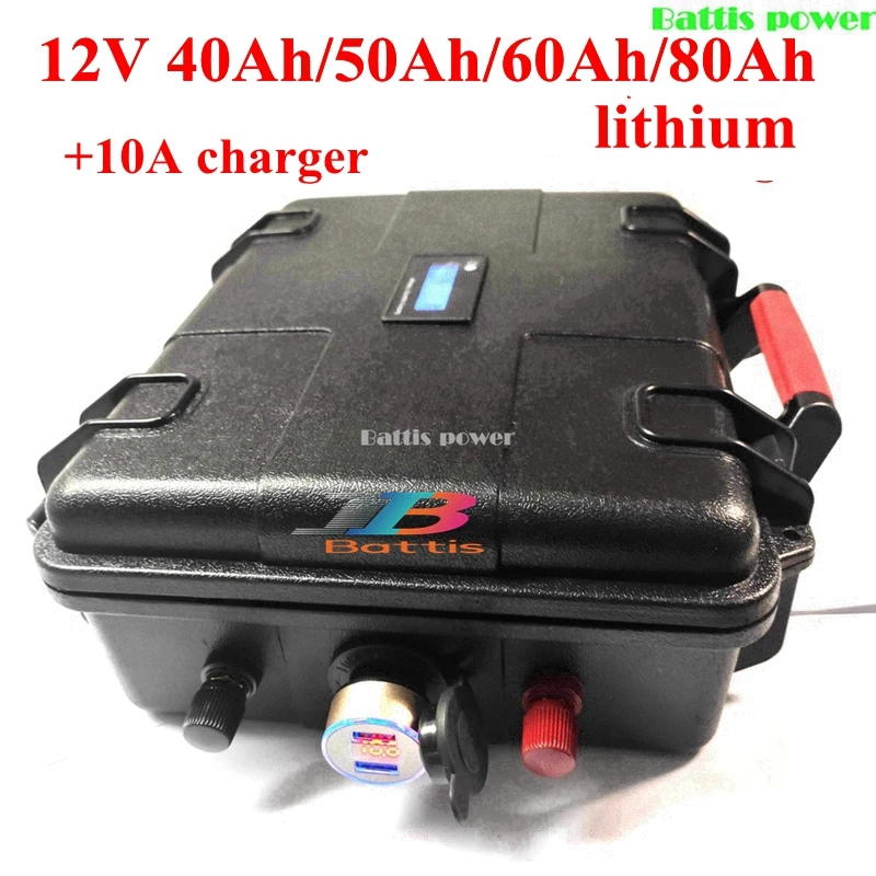 waterproof 12v 80ah lithium battery 12v 40AH 60AH 80AH USB Solar Energy Storage Battery fishing boat + 10A charger
waterproof 12v 80ah lithium battery 12v 40AH 60AH 80AH USB Solar Energy Storage Battery fishing boat + 10A charger