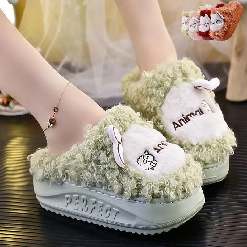Girls sweet cartoon pattern floor slippers fluffy slides females winter home thick shoes for women's slippers
Girls sweet cartoon pattern floor slippers fluffy slides females winter home thick shoes for women's slippers