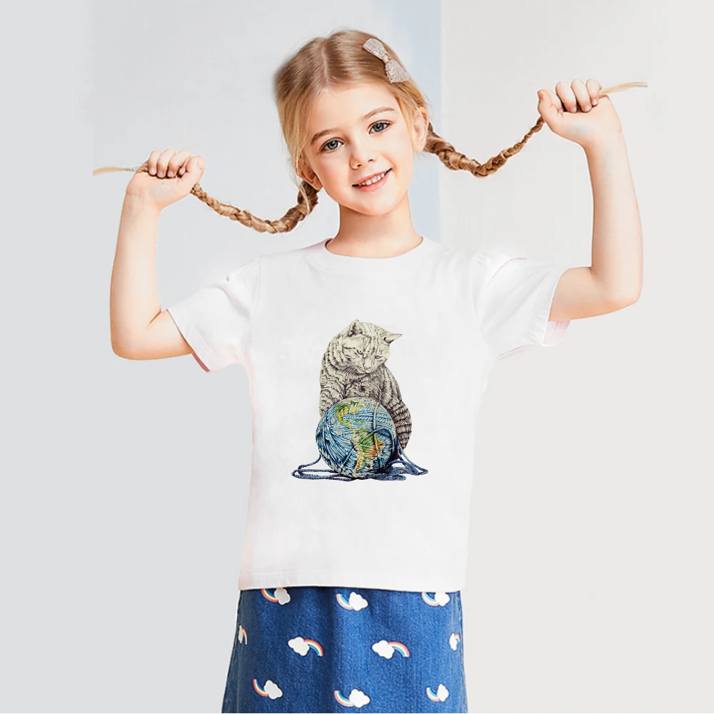 Aesthetic Art T-shirt Edgy Design Earth and Cat Printed Boys Girls Clothes Summer Harajuku Trend Child Shirts White Maglietta
Aesthetic Art T-shirt Edgy Design Earth and Cat Printed Boys Girls Clothes Summer Harajuku Trend Child Shirts White Maglietta