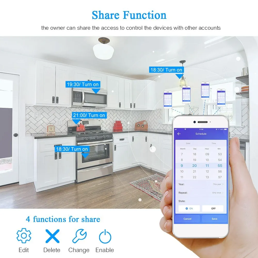 16A EU Plug Wireless Remote Socket Smart Timer Plug Voice Control W/ Sensor Smart Socket Smart Socket Eu Smart Plug
16A EU Plug Wireless Remote Socket Smart Timer Plug Voice Control W/ Sensor Smart Socket Smart Socket Eu Smart Plug