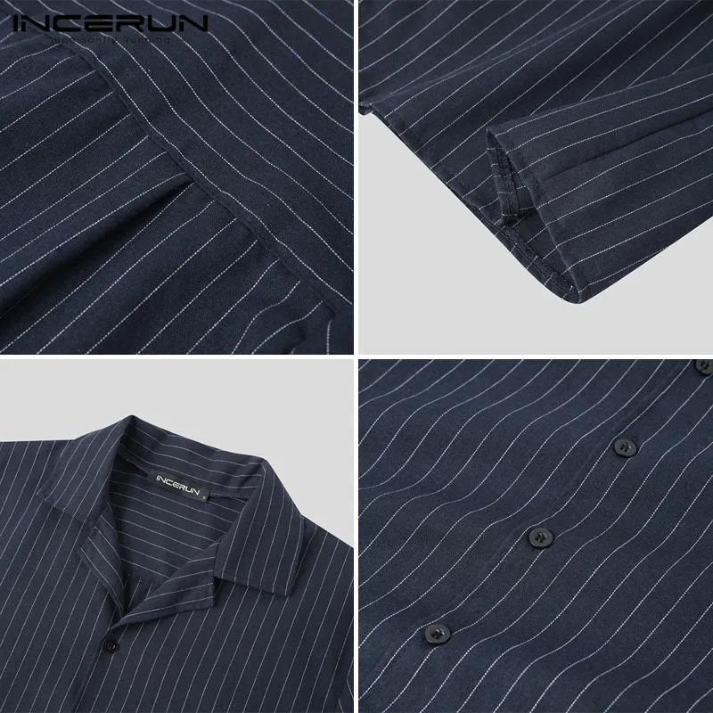 INCERUN Men Leisure Striped Shirts Long Sleeve Lapel Buttons Camisa Fashion Cotton Chemise Men Bussiness Brand Blusas Plus Size7
INCERUN Men Leisure Striped Shirts Long Sleeve Lapel Buttons Camisa Fashion Cotton Chemise Men Bussiness Brand Blusas Plus Size7