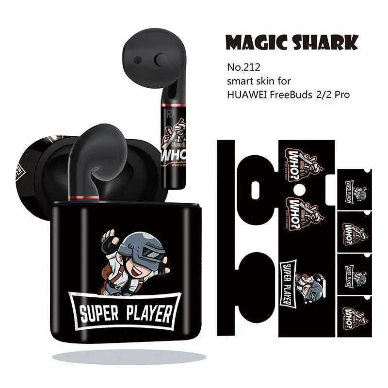Ультратонкий чехол Magic Shark Dinner Winner курица PUBG ПВХ наклейка для вейпа Huawei Freebuds 2/2 Pro