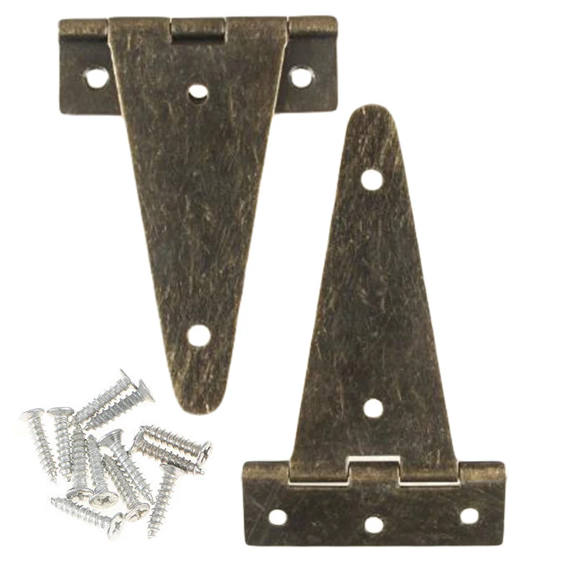 2pcs Heavy Duty Bronze Flat T Hinge For Barn Gates Wooden Box Cabinet Door Practical Hinge With Screws Cabinet Door Accessories
2pcs Heavy Duty Bronze Flat T Hinge For Barn Gates Wooden Box Cabinet Door Practical Hinge With Screws Cabinet Door Accessories