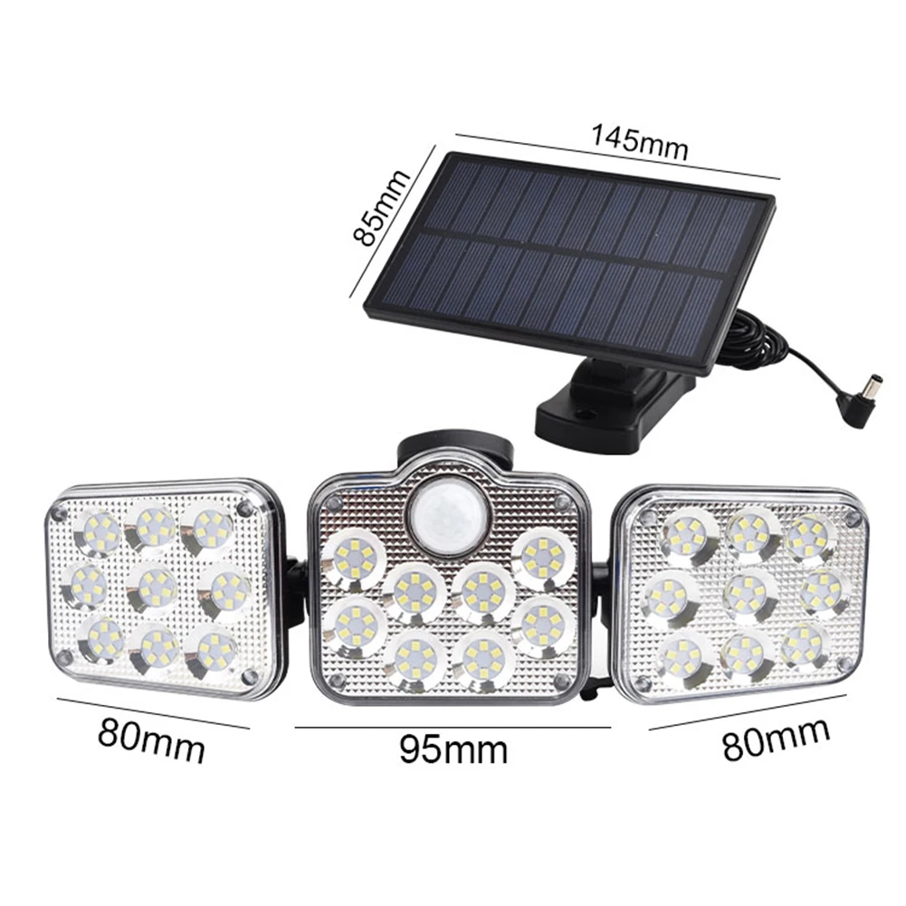 Solar LED light outdoor lighting 3 heads motion sensor wide-angle lighting super bright waterproof light wall-mounted
Solar LED light outdoor lighting 3 heads motion sensor wide-angle lighting super bright waterproof light wall-mounted