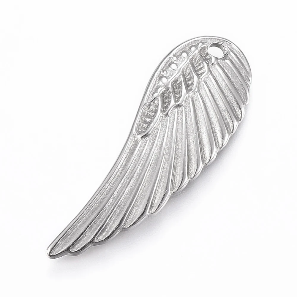10pcs 304 Stainless Steel Wing Pendants for necklace jewelry making,Stainless Steel Color,31.5x11x1.5mm, Hole: 1.5mm
10pcs 304 Stainless Steel Wing Pendants for necklace jewelry making,Stainless Steel Color,31.5x11x1.5mm, Hole: 1.5mm