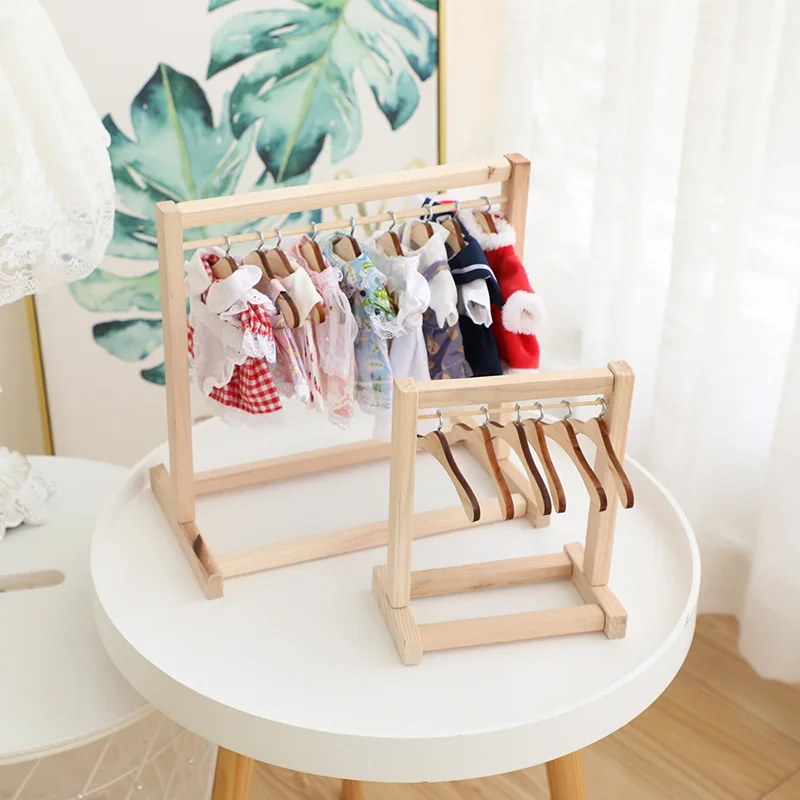 Doll Accessories Wooden Clothes Rack Garment Hangers BJD Doll Clothing Organizer for Wardrobe Bedroom Wood Dollhouse Furniture
Doll Accessories Wooden Clothes Rack Garment Hangers BJD Doll Clothing Organizer for Wardrobe Bedroom Wood Dollhouse Furniture
