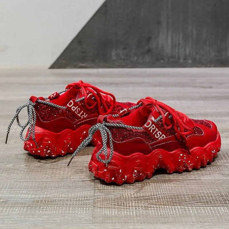 Women's Shoes Dad's Shoes Women's Fashion New Korean Version Breathable Student Leisure Red Muffin Bottom Sports Shoes Fashion
Women's Shoes Dad's Shoes Women's Fashion New Korean Version Breathable Student Leisure Red Muffin Bottom Sports Shoes Fashion