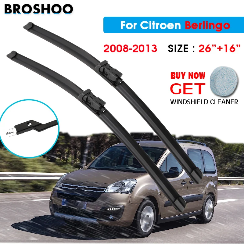 Автомобильная щетка стеклоочистителя для автомобиля Citroen Berlingo 26 "+ 16" 2008-2013 авто ветровое стекло стеклоочистителей окно мыть кнопочный рычаг 
Автомобильная щетка стеклоочистителя для автомобиля Citroen Berlingo 26 "+ 16" 2008-2013 авто ветровое стекло стеклоочистителей окно мыть кнопочный рычаг