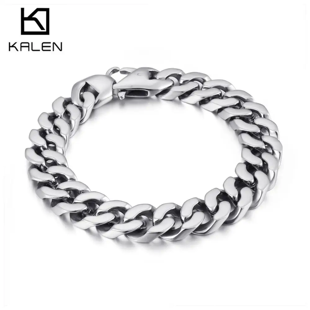 13mm Classic High Polished Curb Cuban Chain Bracelet Men Titanium Steel Bracelets
13mm Classic High Polished Curb Cuban Chain Bracelet Men Titanium Steel Bracelets