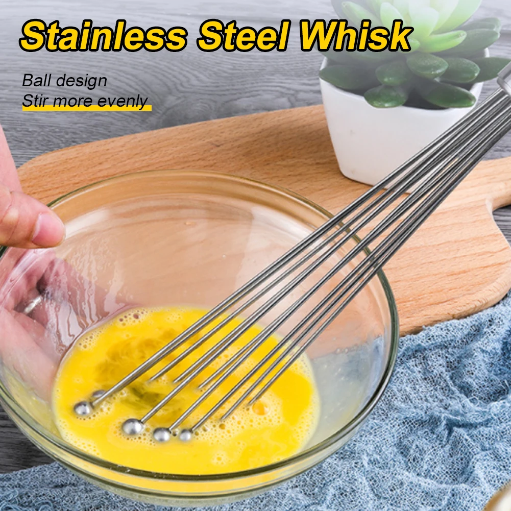 Balls Whisk Manual Stainless Steel Egg Beater with Steel Beads Portable Milk Frother Beater Mixer Blender Kitchen Tool Appliance
Balls Whisk Manual Stainless Steel Egg Beater with Steel Beads Portable Milk Frother Beater Mixer Blender Kitchen Tool Appliance