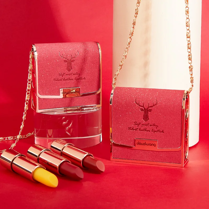 3Pcs Set Lipstick Velvet Matte Long-lasting Waterproof Three-color Chain Bag Lipstick Temperature Change Lip Makeup Cosmetics
3Pcs Set Lipstick Velvet Matte Long-lasting Waterproof Three-color Chain Bag Lipstick Temperature Change Lip Makeup Cosmetics