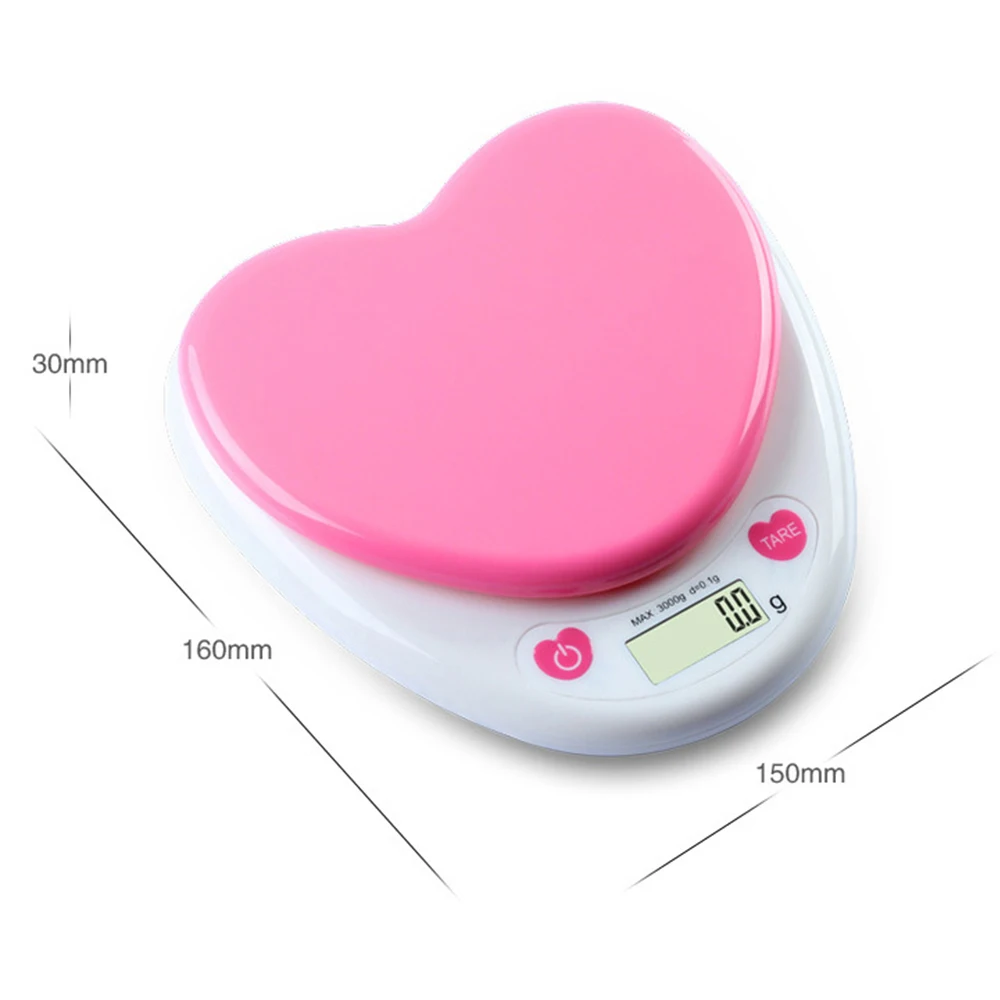 Portable Digital Kitchen Scale LCD Monitor Auto Zero Auto Poweroff Solid Heart Shape Gift for Measuring Weight Food Water Powder
Portable Digital Kitchen Scale LCD Monitor Auto Zero Auto Poweroff Solid Heart Shape Gift for Measuring Weight Food Water Powder