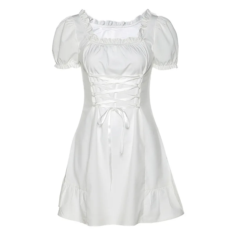 ECTIC 2021Fashion Elegant Bow White Female Mini Dress Summer Party Birthday Festival Cute Sexy French Romantic Silk Dress Women
ECTIC 2021Fashion Elegant Bow White Female Mini Dress Summer Party Birthday Festival Cute Sexy French Romantic Silk Dress Women