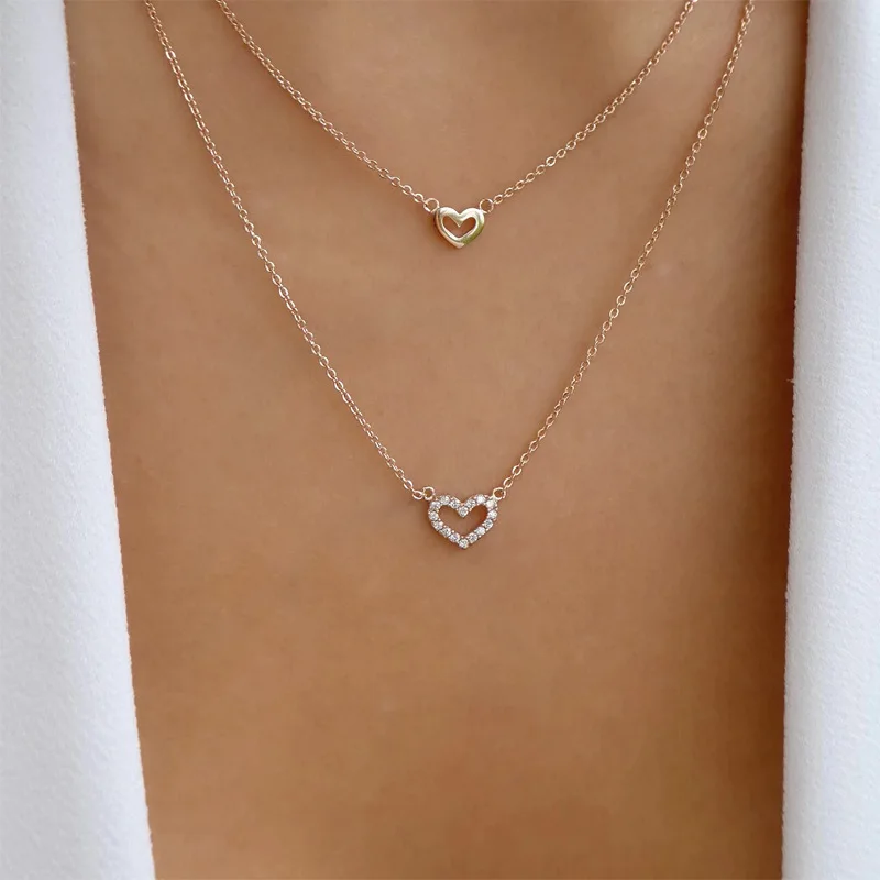 New Trend Elegant Jewelry Crystal Heart Pendant Necklace Golden Color Unquie Women Fashion Necklace Wholesale X0108
New Trend Elegant Jewelry Crystal Heart Pendant Necklace Golden Color Unquie Women Fashion Necklace Wholesale X0108