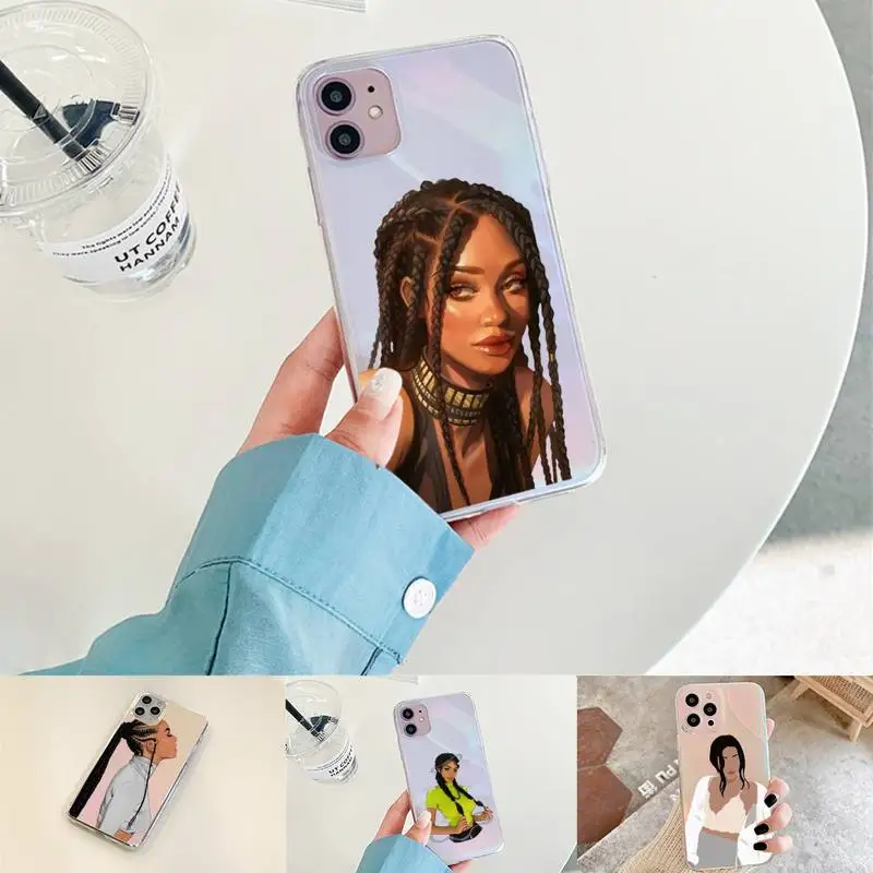 Black braids girl fashion Phone Case for iPhone xiaomi redmi 7 8 9 11 12 10 S X XS XR MINI Pro Max Plus laser Transparent
Black braids girl fashion Phone Case for iPhone xiaomi redmi 7 8 9 11 12 10 S X XS XR MINI Pro Max Plus laser Transparent