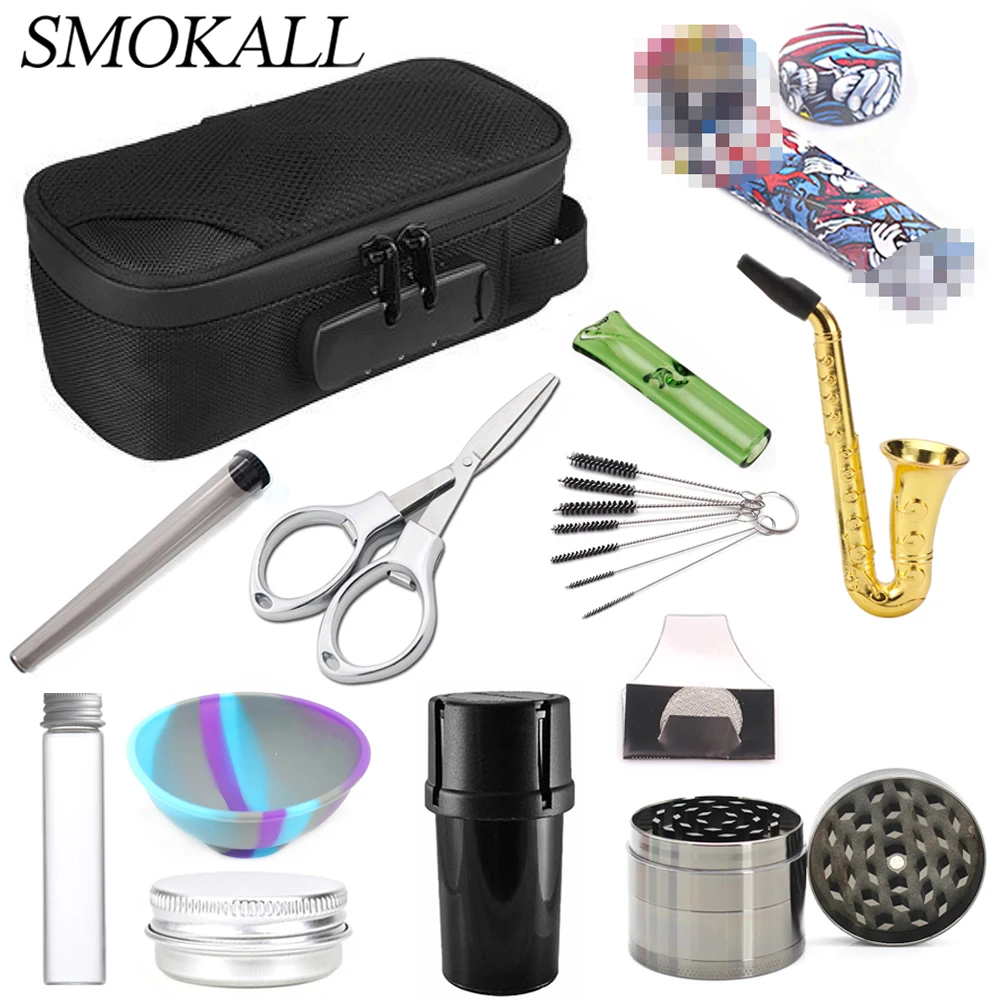 1Set Saxophone Smoking Pipe Grinder Silicone Bowl Scissors Aluminum Jar Glass Container Tobacco Smoke Cigarette Accessories
1Set Saxophone Smoking Pipe Grinder Silicone Bowl Scissors Aluminum Jar Glass Container Tobacco Smoke Cigarette Accessories