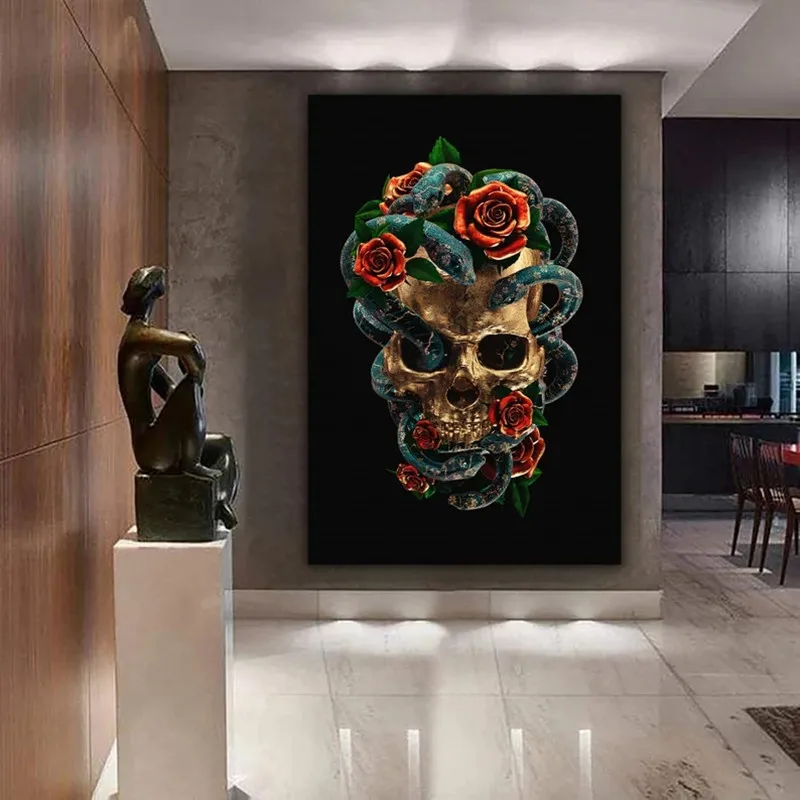 Nordic Style Canvas Painting Wall Art Creative Skull Poster And Prints For Living Room Bedroom Sofa Background Modern Home Decor
Nordic Style Canvas Painting Wall Art Creative Skull Poster And Prints For Living Room Bedroom Sofa Background Modern Home Decor