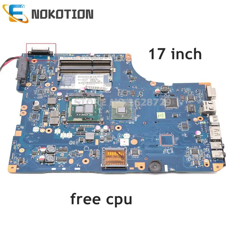 NOKOTION K000093070 NSWAA LA-5321P для Toshiba Satellite L500 L550 Материнская плата ноутбука 17 дюймов HM55 DDR3 Свободный процессор
NOKOTION K000093070 NSWAA LA-5321P для Toshiba Satellite L500 L550 Материнская плата ноутбука 17 дюймов HM55 DDR3 Свободный процессор
