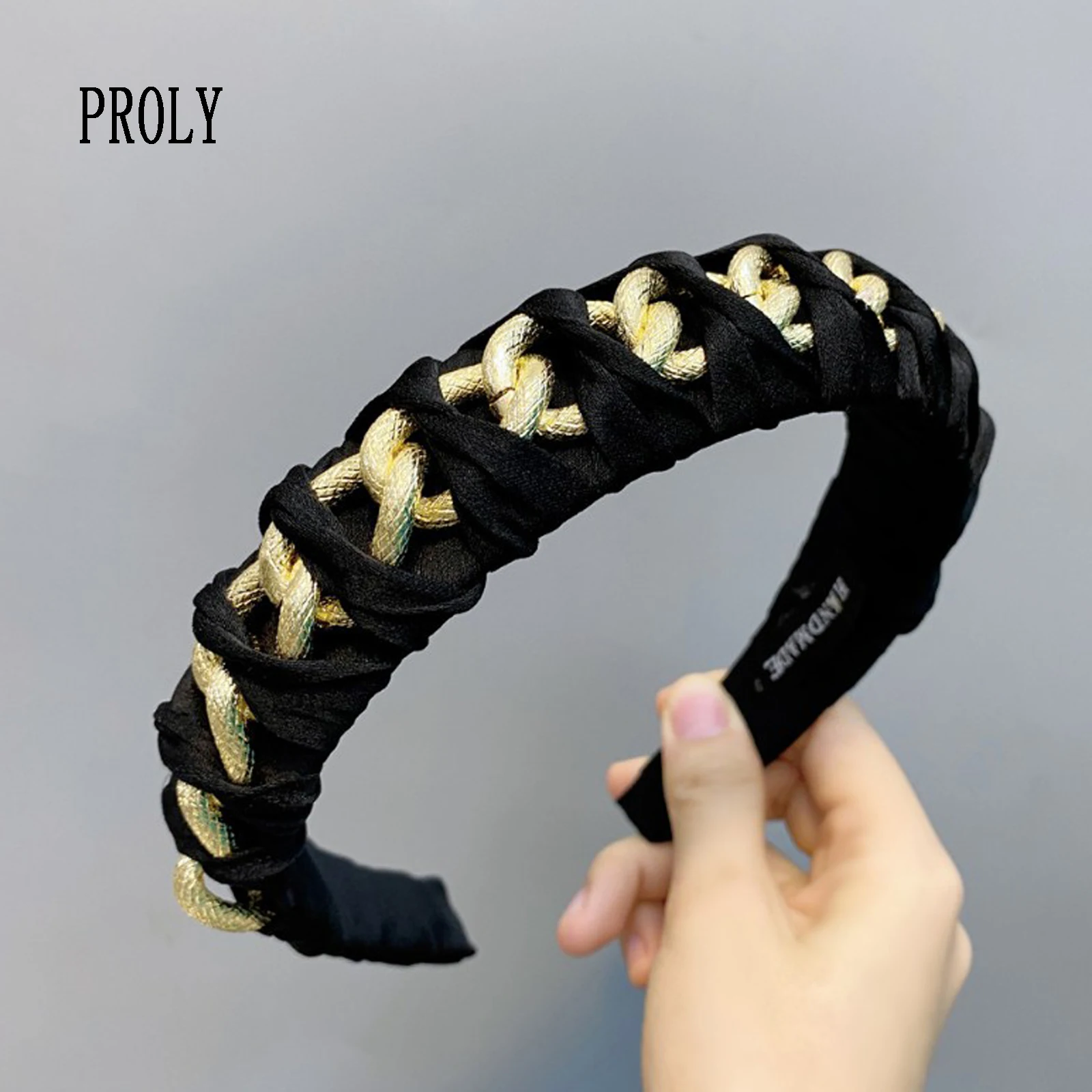Женский ободок с золотыми цепочками PROLY, черный ободок для волос из металлического сплава в стиле панк, аксессуары для волос ручной работы
Женский ободок с золотыми цепочками PROLY, черный ободок для волос из металлического сплава в стиле панк, аксессуары для волос ручной работы