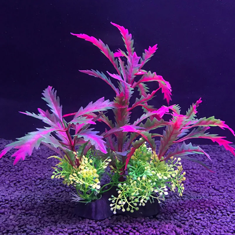 

12 видов искусственных растений, водные растения, декоративное украшение для аквариума, искусственная фотография, 14 см
