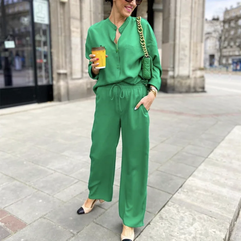 2021 Spring and Autumn Elegant Suit Female Green Loose Matching Suit Lady Soft Solid Color Suit Female Retro Streetwear Suit New
2021 Spring and Autumn Elegant Suit Female Green Loose Matching Suit Lady Soft Solid Color Suit Female Retro Streetwear Suit New
