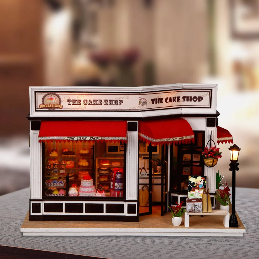 Metal Wooden Fun DIY Mini Dollhouse Cake Shop Educational Toys Lovely Assembly Doll House Model Vintage House for Xmas Gift 
Metal Wooden Fun DIY Mini Dollhouse Cake Shop Educational Toys Lovely Assembly Doll House Model Vintage House for Xmas Gift