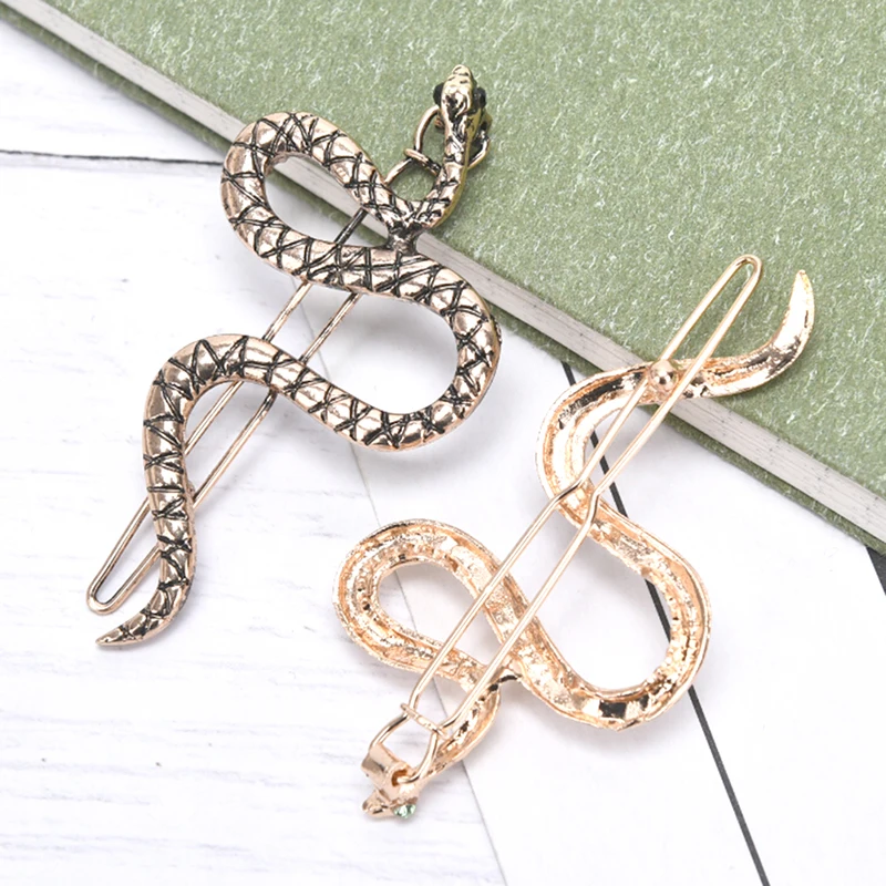 1PCS Punk Simple Hairpins Snake Animals Gold Metal Hairclips For Cool Women Girl Hair Accessories Barrettes
1PCS Punk Simple Hairpins Snake Animals Gold Metal Hairclips For Cool Women Girl Hair Accessories Barrettes