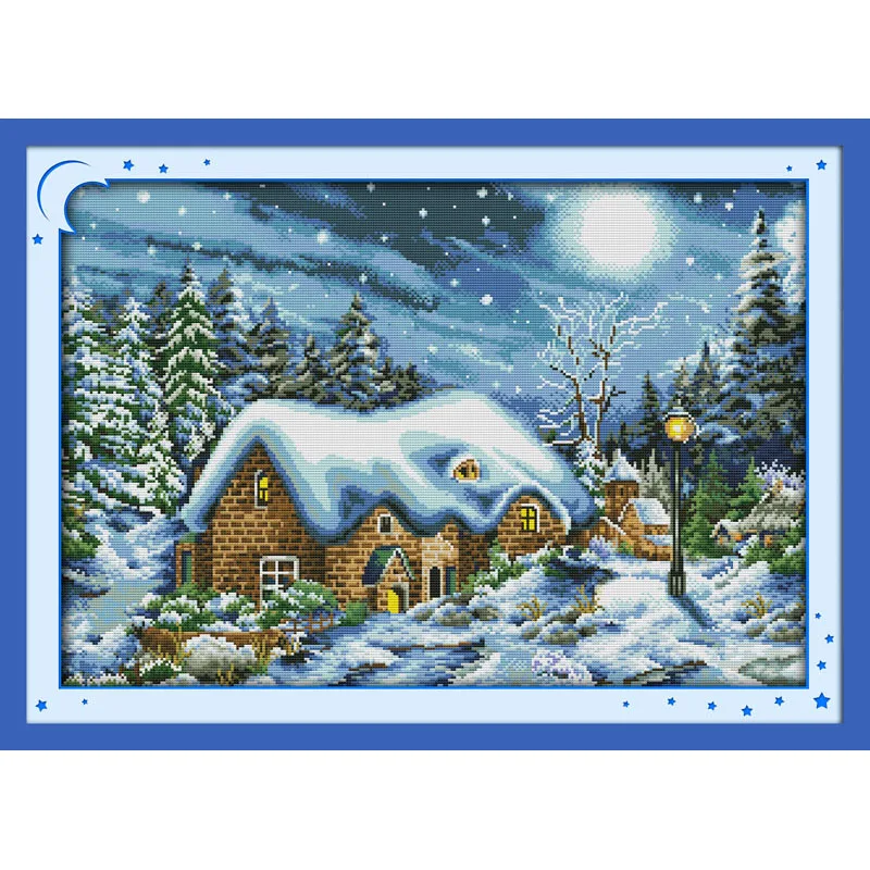 Everlasting Love The Most Beautiful Snow Night Chinese Cross Stitch Kits Ecological Cotton Stamped Printed Christmas Decorations
Everlasting Love The Most Beautiful Snow Night Chinese Cross Stitch Kits Ecological Cotton Stamped Printed Christmas Decorations