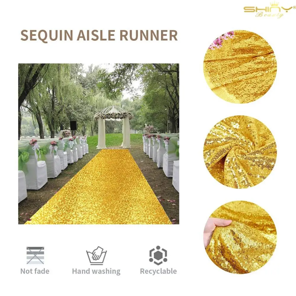 Sequin Aisle Runner 4x100FT Gold Long Aisle Runner Sequin Wedding Carpets Aisle Runner for Wedding/Party Decor-M
Sequin Aisle Runner 4x100FT Gold Long Aisle Runner Sequin Wedding Carpets Aisle Runner for Wedding/Party Decor-M