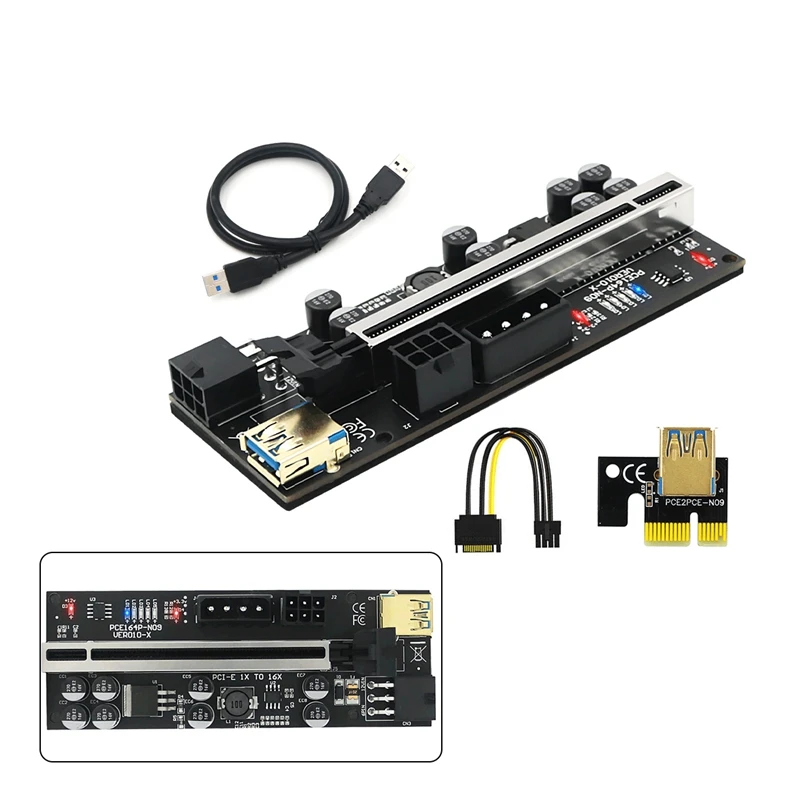 Новинка 010-X PCIE Райзер 1X до 16X графическое расширение со светодиодный Ной вспышкой для Биткоин графического процессора майнинга карта адапте... 
Новинка 010-X PCIE Райзер 1X до 16X графическое расширение со светодиодный Ной вспышкой для Биткоин графического процессора майнинга карта адапте...
