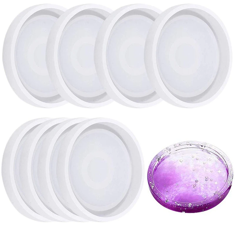 8 Pack Silicone Round Coaster Molds - Silicone Mold, Clear Epoxy Molds for Casting with Resin, Concrete, Cement and Polymer Clay
8 Pack Silicone Round Coaster Molds - Silicone Mold, Clear Epoxy Molds for Casting with Resin, Concrete, Cement and Polymer Clay