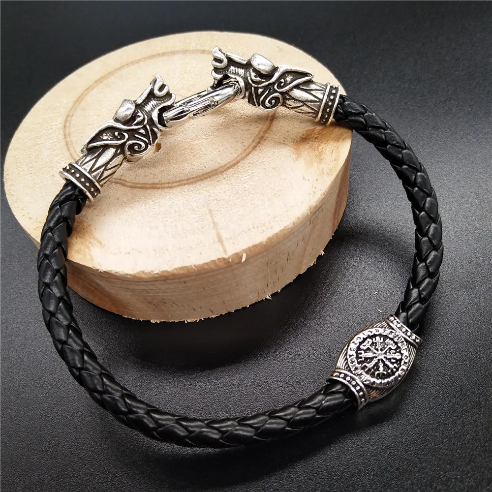 Nostalgia Norse Wolf Head Viking Bracelet For Mens Womens Diy Runic Beads On Leather Jewelry Dropshipping
Nostalgia Norse Wolf Head Viking Bracelet For Mens Womens Diy Runic Beads On Leather Jewelry Dropshipping