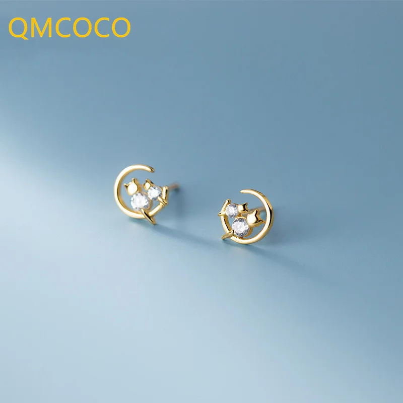 QMCOCO Silver Color Trendy Moon Cat Retro Elegant Women Earstud Earrings Korean Delicate Simple Design Woman Birthday Party Gift
QMCOCO Silver Color Trendy Moon Cat Retro Elegant Women Earstud Earrings Korean Delicate Simple Design Woman Birthday Party Gift