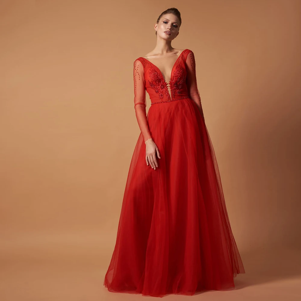Vestidos Элегантные Выпускные платья из органзы Иллюзия с v-образным вырезом и аппликацией, длинный рукав с низким вырезом на спине платье трапе...
Vestidos Элегантные Выпускные платья из органзы Иллюзия с v-образным вырезом и аппликацией, длинный рукав с низким вырезом на спине платье трапе...