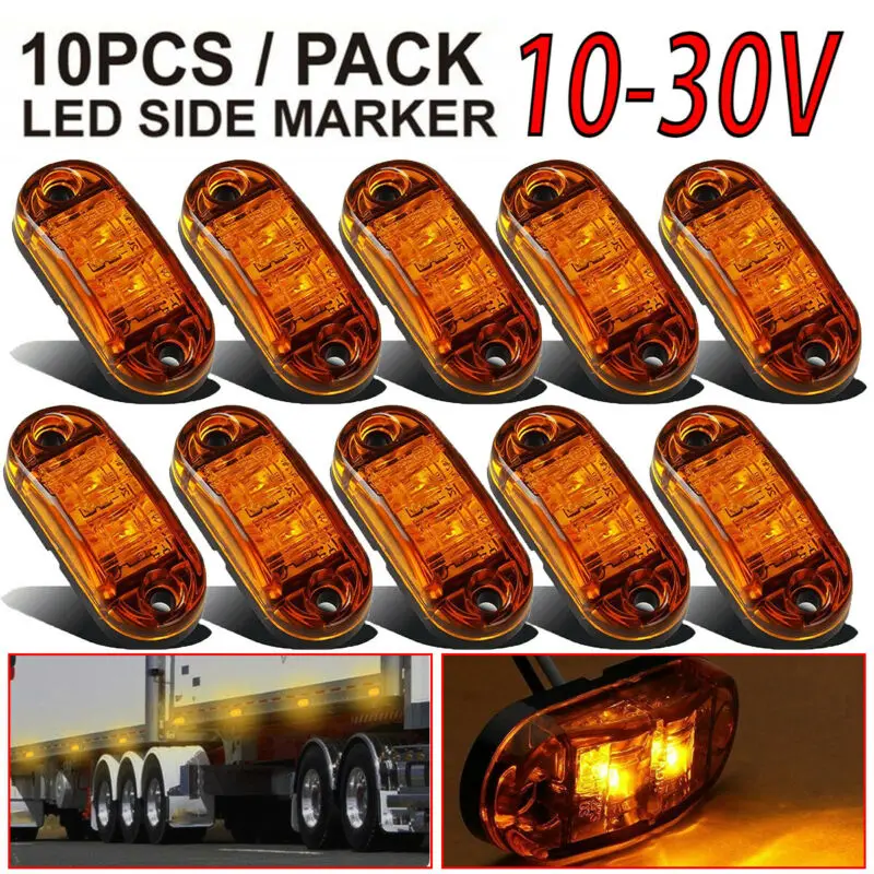 Side Marker Lights Amber LED Marker Lights Light Clearance Trailer 10 Pcs LED Truck Side
Side Marker Lights Amber LED Marker Lights Light Clearance Trailer 10 Pcs LED Truck Side
