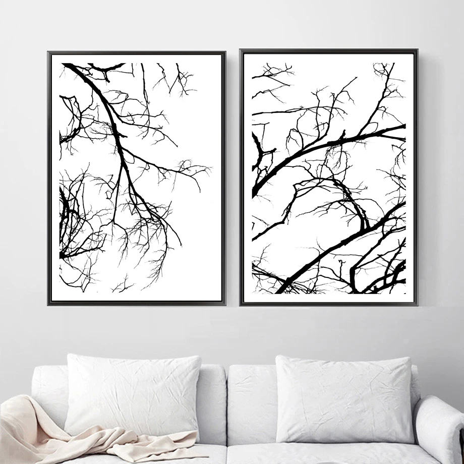Abstract Black White Tree Branch Wall Art Canvas Painting Nordic Poster Wall Picture for Living Room Scandinavian Home Decor 
Abstract Black White Tree Branch Wall Art Canvas Painting Nordic Poster Wall Picture for Living Room Scandinavian Home Decor
